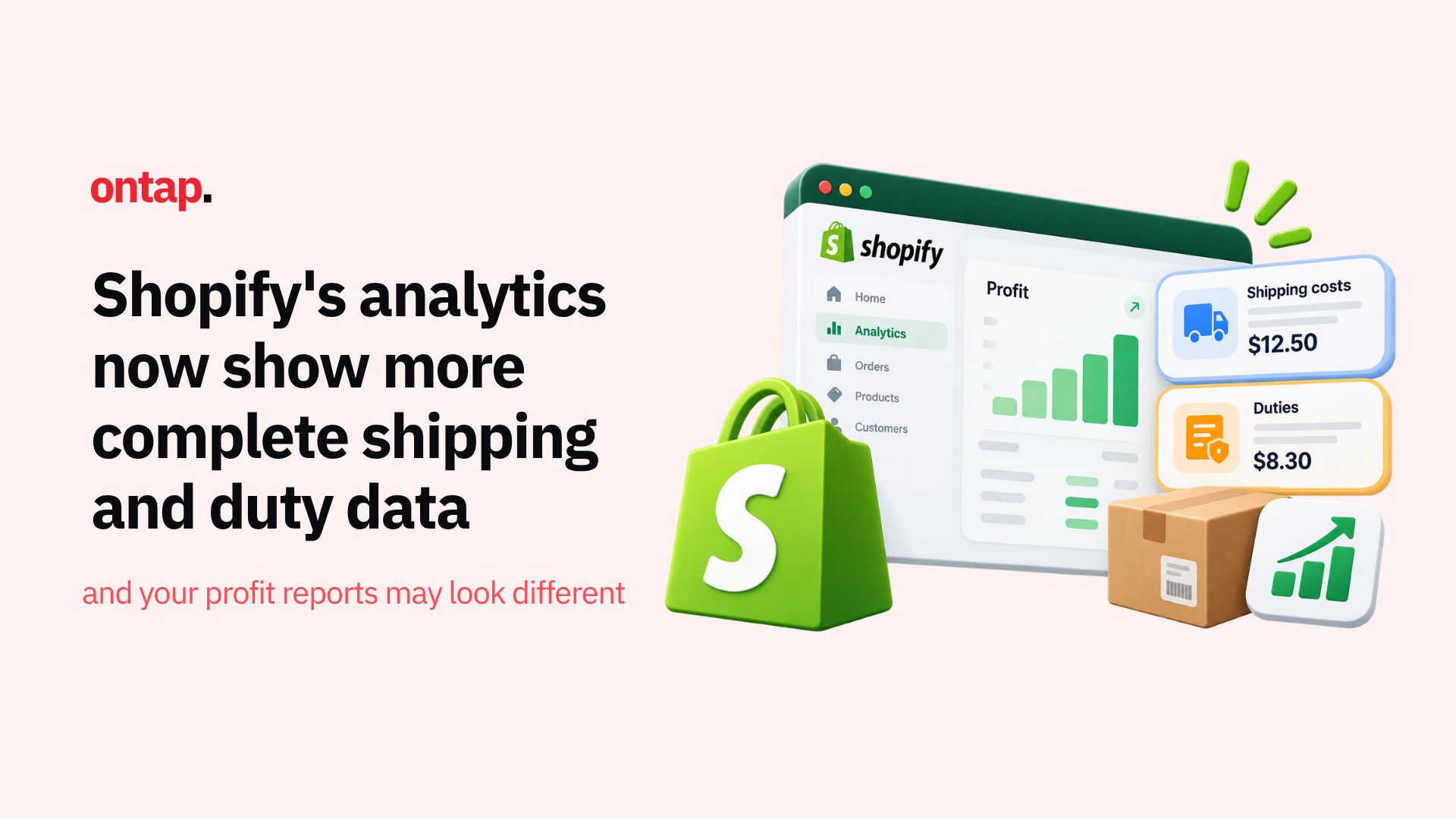Shopify's analytics now show more complete shipping and duty data, and your profit reports may look different