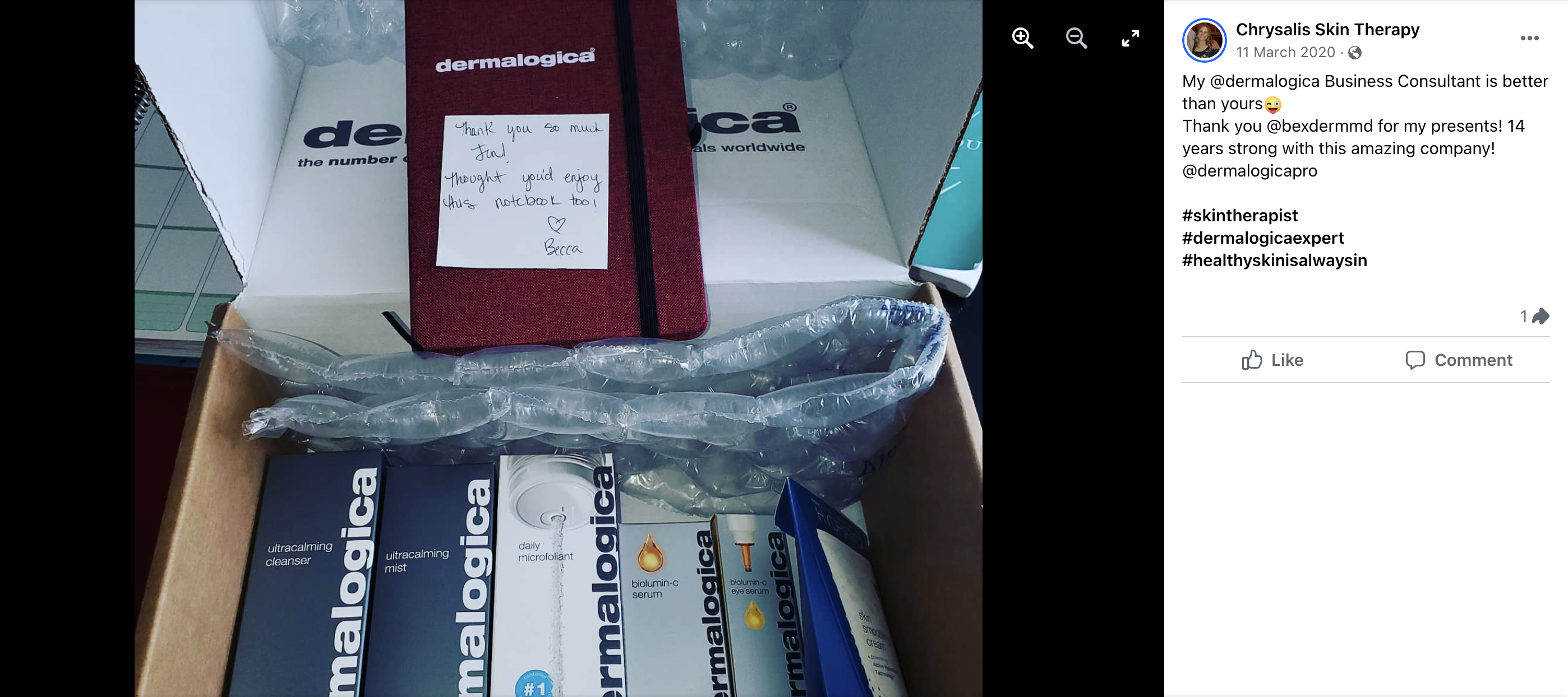 screenshot-of-dermalogica-celebrating-customer-event
