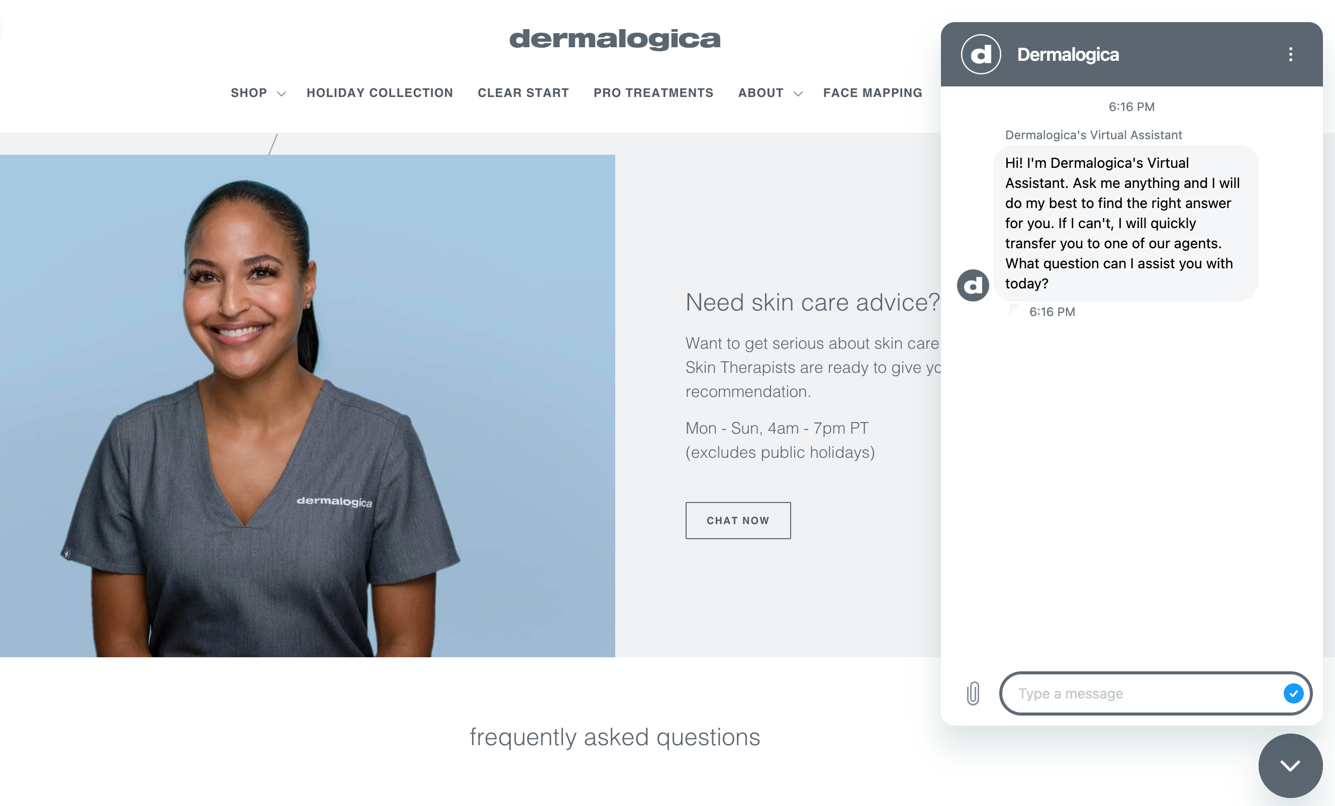 screenshot-of-dermalogica-virtual-chatbot
