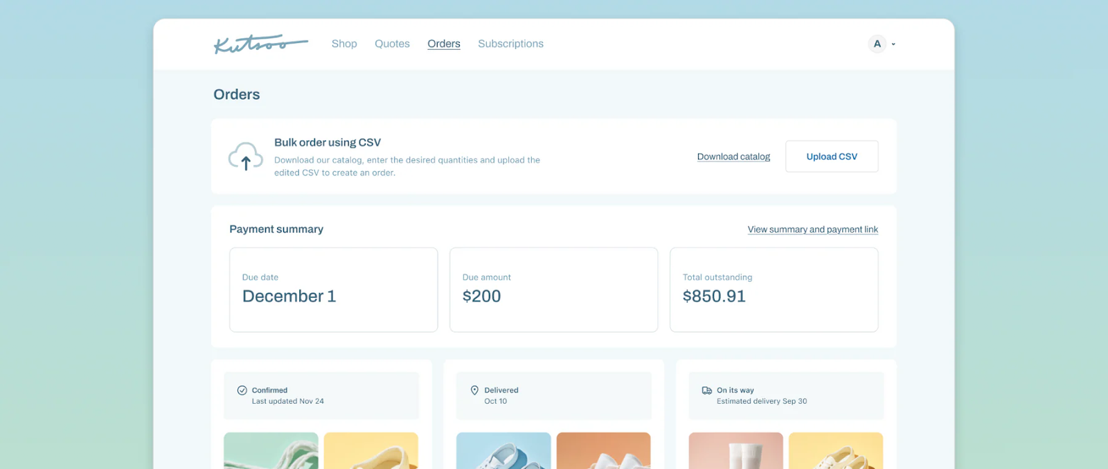 b2b customer account