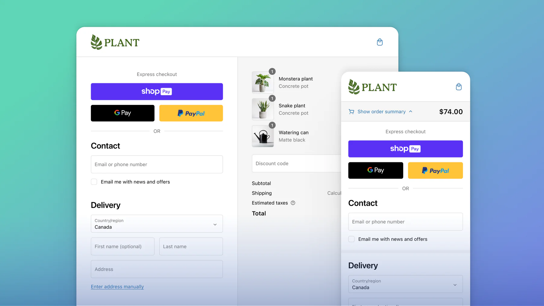 Shopify dedicated checkout experience