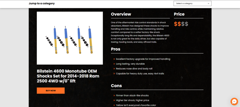 Shock Surplus buyer guide page